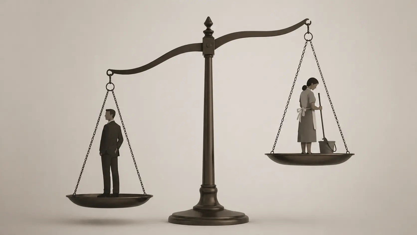 Conceptual image highlighting workplace boundaries and risks in employer and domestic worker relationships